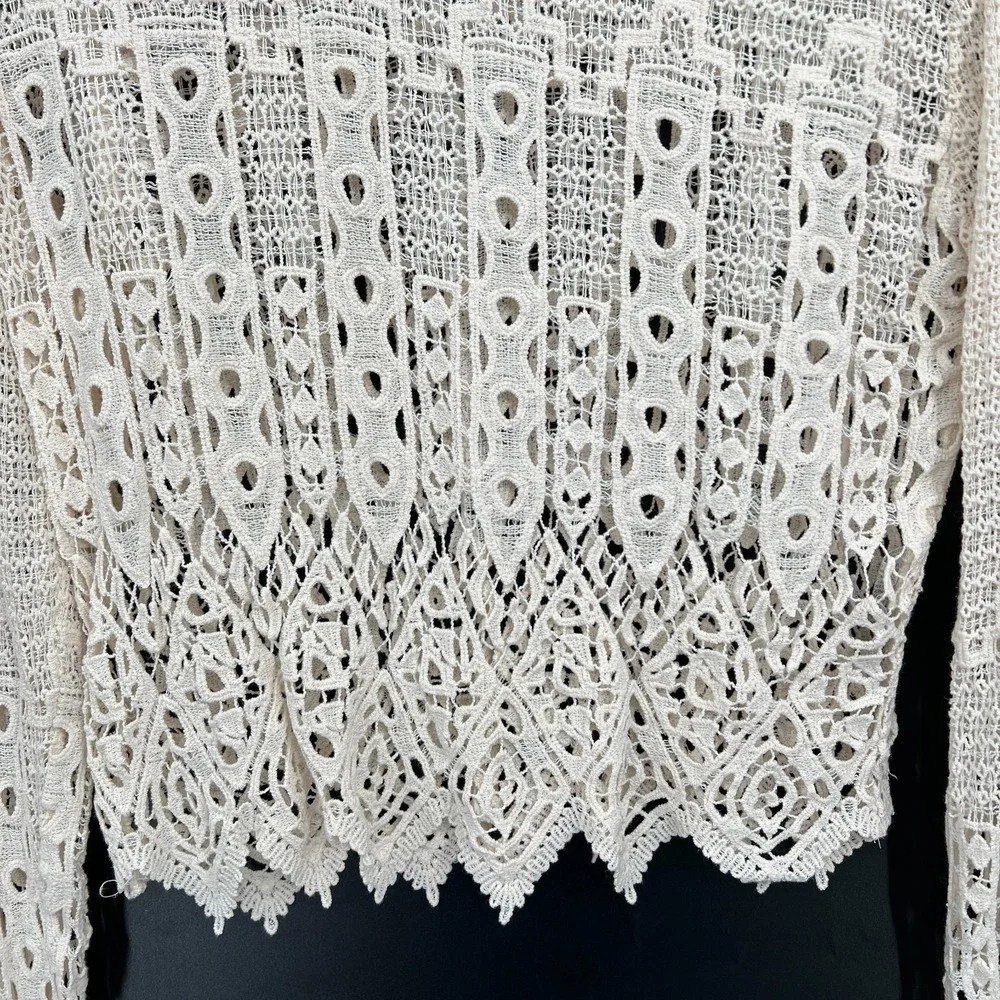 Zara crochet white top fairycore boho cottagecore festival summer y2k grunge M